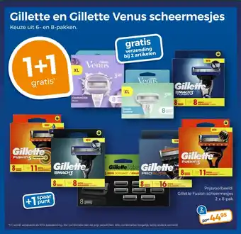 Trekpleister Gillette en Gillette Venus scheermesjes aanbieding