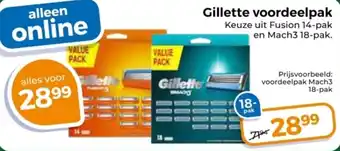 Trekpleister Gillette voordeelpak aanbieding