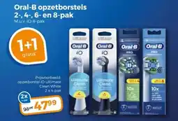 Trekpleister Oral-B opzetborstels 2-, 4-, 6- en 8-pak aanbieding