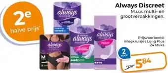 Trekpleister Always Discreet aanbieding