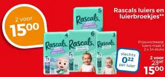 Trekpleister Rascals luiers en luierbroekjes aanbieding