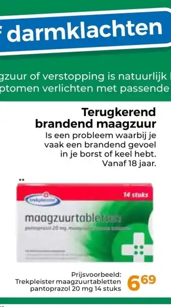 Trekpleister Terugkerend brandend maagzuur aanbieding