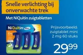 Trekpleister NiQuitin zuigtabletten aanbieding