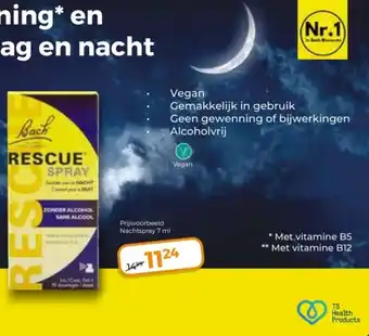 Trekpleister Bach Rescue Nachtspray aanbieding