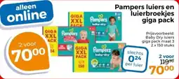 Trekpleister Pampers luiers en luierbroekjes giga pack aanbieding