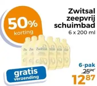 Trekpleister Zwitsal zeepvrij schuimbad aanbieding