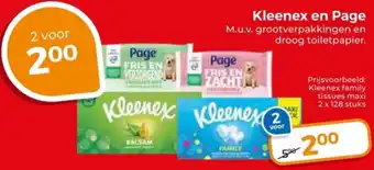 Trekpleister Kleenex en Page aanbieding
