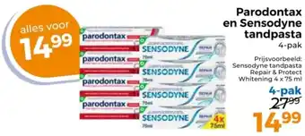 Trekpleister Parodontax en Sensodyne tandpasta aanbieding