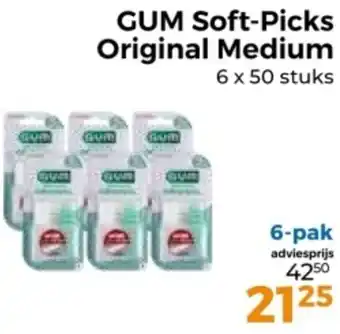 Trekpleister GUM Soft-Picks Original Medium aanbieding