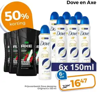 Trekpleister Dove en Axe aanbieding