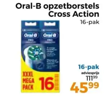 Trekpleister Oral-B opzetborstels Cross Action aanbieding