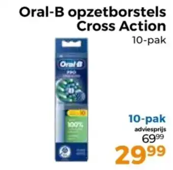 Trekpleister Oral-B opzetborstels Cross Action aanbieding