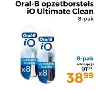 Trekpleister Oral-B opzetborstels iO Ultimate Clean aanbieding