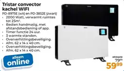 Trekpleister Tristar convector kachel WIFI aanbieding
