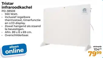 Trekpleister Tristar infraroodkachel PD-3850E aanbieding