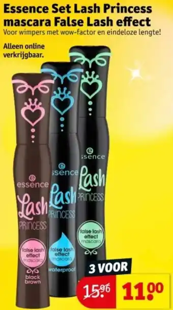 Kruidvat Essence Set Lash Princess mascara False Lash effect aanbieding