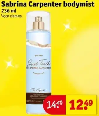 Kruidvat Sabrina Carpenter bodymist aanbieding