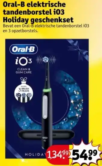 Kruidvat Oral-B elektrische tandenborstel i03 Holiday geschenkset aanbieding