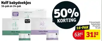 Kruidvat Naïf babydoekjes aanbieding