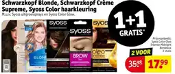 Kruidvat Schwarzkopf Blonde, Schwarzkopf Crème Supreme, Syoss Color haarkleuring aanbieding