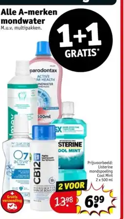 Kruidvat Alle A merken mondwater aanbieding