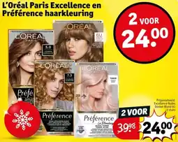 Kruidvat L'Oréal Paris Excellence en Préférence haarkleuring aanbieding