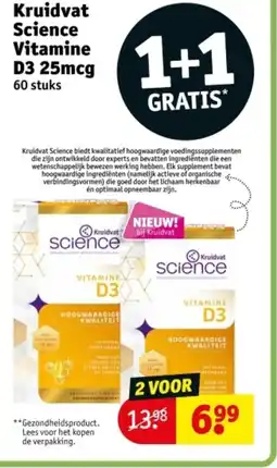 Kruidvat Kruidvat Science Vitamine D3 aanbieding