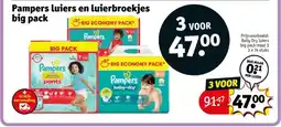 Kruidvat Pampers luiers en luierbroekjes big pack aanbieding