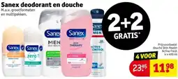Kruidvat Sanex deodorant en douche aanbieding
