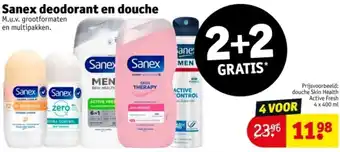 Kruidvat Sanex deodorant en douche aanbieding