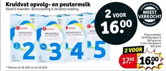 Kruidvat Kruidvat opvolg en peutermelk aanbieding
