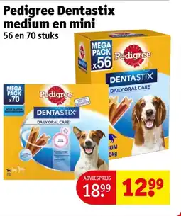 Kruidvat Pedigree Dentastix medium en mini aanbieding
