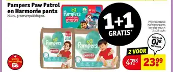 Kruidvat Pampers Paw Patrol en Harmonie pants Pampers aanbieding
