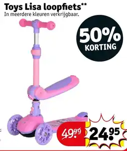 Kruidvat Toys Lisa Loopfiets" aanbieding