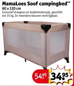 Kruidvat Mamaloes soof campingbed aanbieding