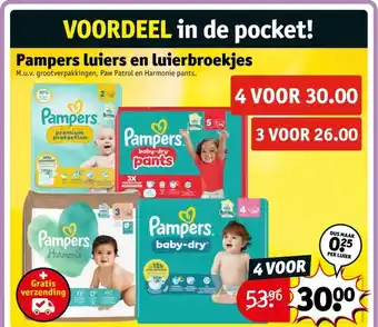Kruidvat Pampers luiers en luierbroekjes aanbieding