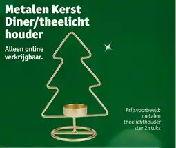 Kruidvat Metalen Kerst Diner/theelicht houder aanbieding