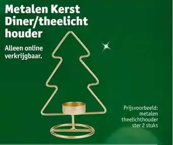 Kruidvat Metalen Kerst Diner/theelicht houder aanbieding