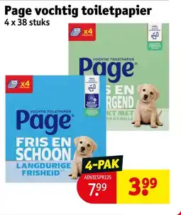 Kruidvat Page vochtig toiletpapier aanbieding
