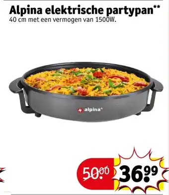 Kruidvat Alpina elektrische partypan aanbieding