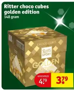Kruidvat Ritter choco cubes golden edition aanbieding