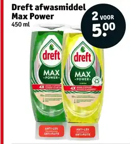 Kruidvat Dreft afwasmiddel Max Power aanbieding