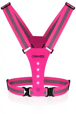 ANWB Craved Hardloopvest LED Oplaadbaar Roze aanbieding