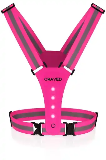 ANWB Craved Hardloopvest LED Oplaadbaar Roze aanbieding