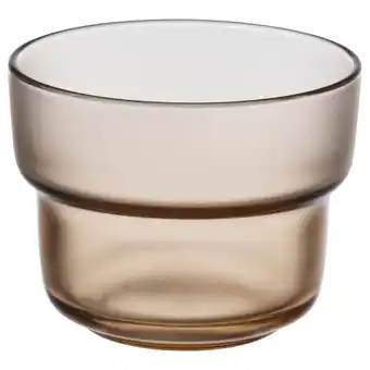 IKEA Olivtrast beker, rokerig bruin, rond, getextureerd glas, ambachtelijke stijl aanbieding