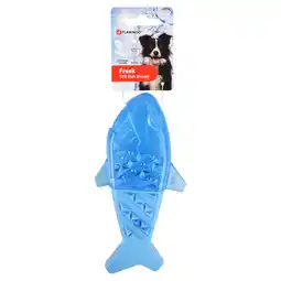 Zooplus Flamingo hondenspeeltje Snowy Fish, blauw 18x8.9x3.9cm hond aanbieding