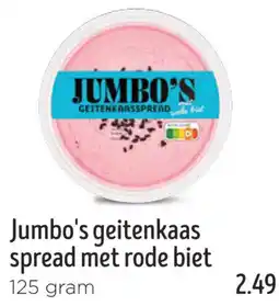 Jumbo Jumbo's geitenkaas spread met rode biet aanbieding
