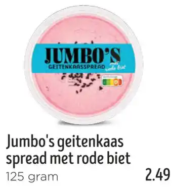 Jumbo Jumbo's geitenkaas spread met rode biet aanbieding
