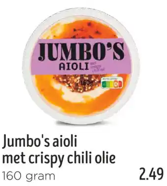 Jumbo Jumbo's aioli met crispy chili olie aanbieding