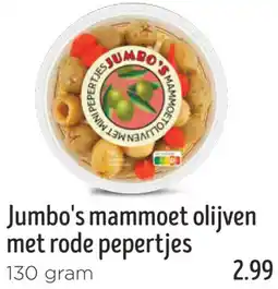Jumbo Jumbo's mammoet olijven met rode pepertjes aanbieding